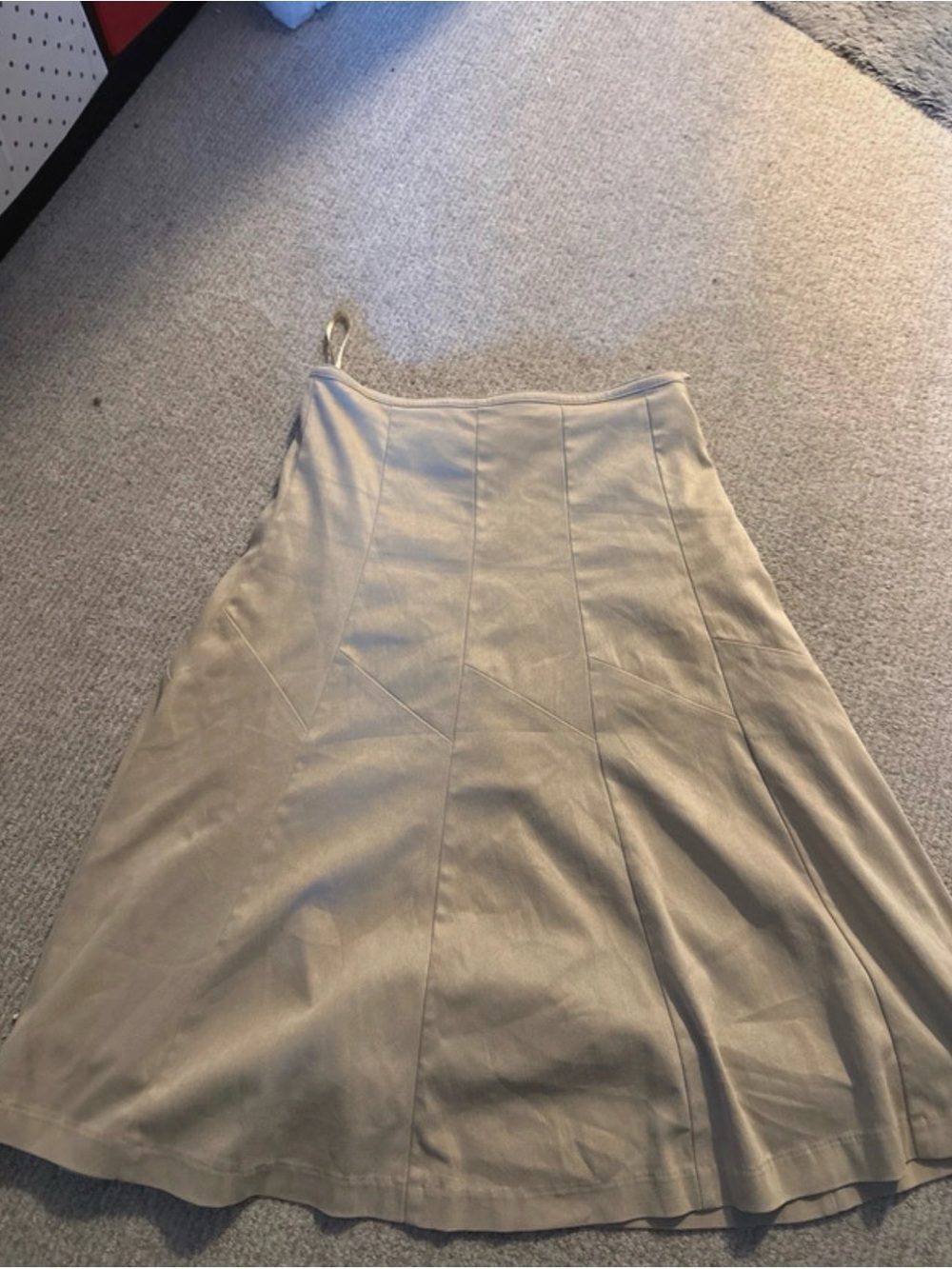 Dialogue Tan A-Line Panel Skirt